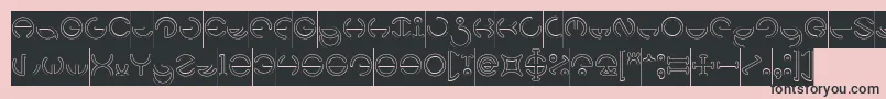 HEATHER THOMAS Hollow Inverse Font – Black Fonts on Pink Background