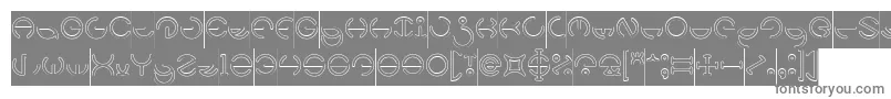 HEATHER THOMAS Hollow Inverse Font – Gray Fonts on White Background