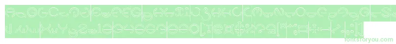 HEATHER THOMAS Hollow Inverse Font – Green Fonts on White Background