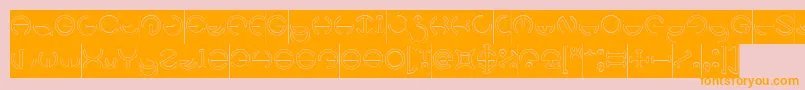 HEATHER THOMAS Hollow Inverse Font – Orange Fonts on Pink Background