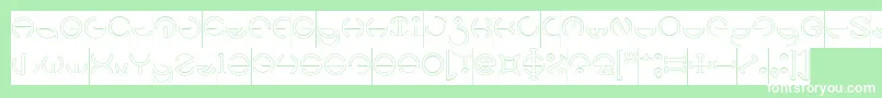 HEATHER THOMAS Hollow Inverse Font – White Fonts on Green Background