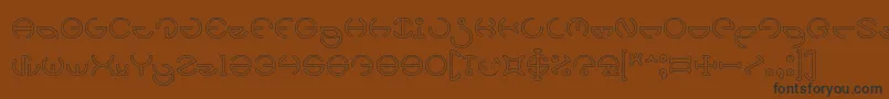 HEATHER THOMAS Hollow Font – Black Fonts on Brown Background