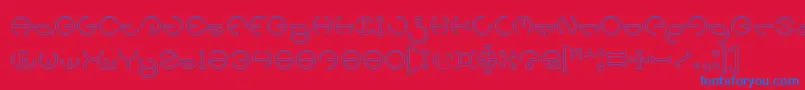 HEATHER THOMAS Hollow Font – Blue Fonts on Red Background