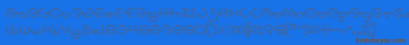 HEATHER THOMAS Hollow Font – Brown Fonts on Blue Background