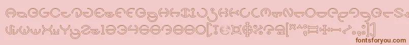 HEATHER THOMAS Hollow Font – Brown Fonts on Pink Background