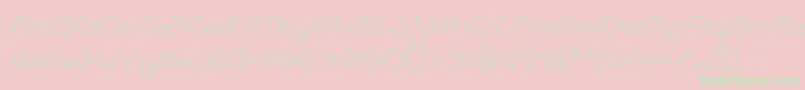 HEATHER THOMAS Hollow Font – Green Fonts on Pink Background