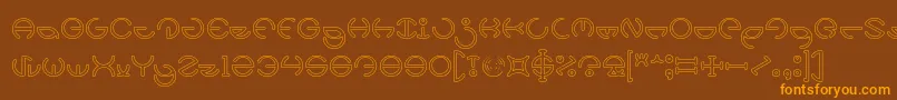 HEATHER THOMAS Hollow Font – Orange Fonts on Brown Background