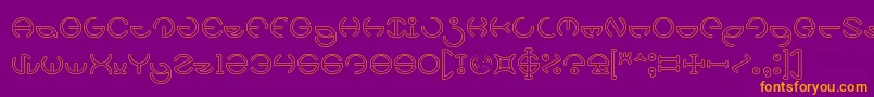 HEATHER THOMAS Hollow Font – Orange Fonts on Purple Background