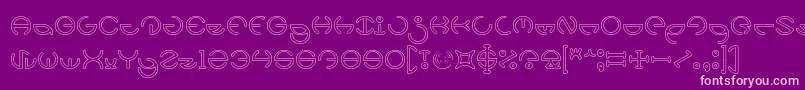 HEATHER THOMAS Hollow Font – Pink Fonts on Purple Background