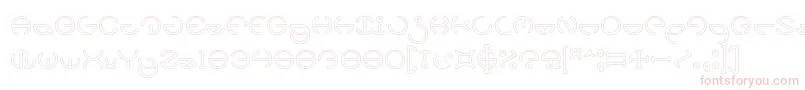 HEATHER THOMAS Hollow Font – Pink Fonts on White Background