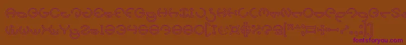HEATHER THOMAS Hollow Font – Purple Fonts on Brown Background