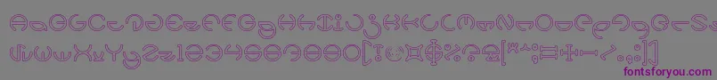 HEATHER THOMAS Hollow Font – Purple Fonts on Gray Background