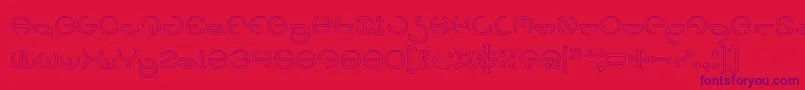 HEATHER THOMAS Hollow Font – Purple Fonts on Red Background