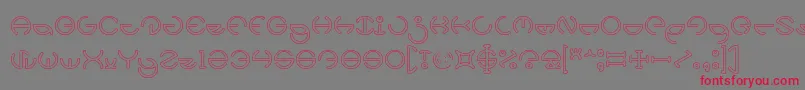 HEATHER THOMAS Hollow Font – Red Fonts on Gray Background