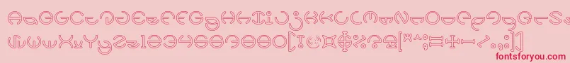 HEATHER THOMAS Hollow Font – Red Fonts on Pink Background