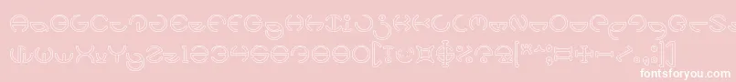 HEATHER THOMAS Hollow Font – White Fonts on Pink Background