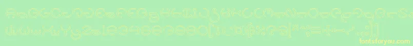 HEATHER THOMAS Hollow Font – Yellow Fonts on Green Background
