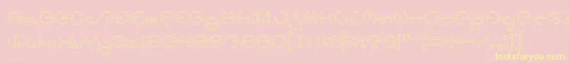 HEATHER THOMAS Hollow Font – Yellow Fonts on Pink Background