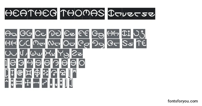 HEATHER THOMAS Inverse Font – alphabet, numbers, special characters