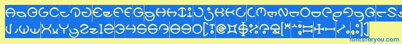 HEATHER THOMAS Inverse Font – Blue Fonts on Yellow Background