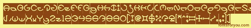 HEATHER THOMAS Inverse Font – Brown Fonts on Yellow Background