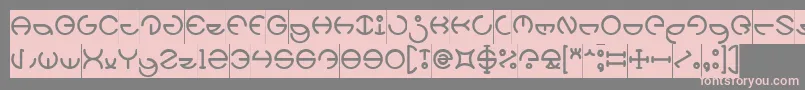 HEATHER THOMAS Inverse-Schriftart – Rosa Schriften auf grauem Hintergrund