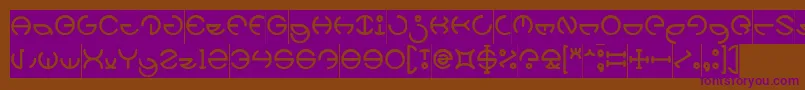 HEATHER THOMAS Inverse Font – Purple Fonts on Brown Background