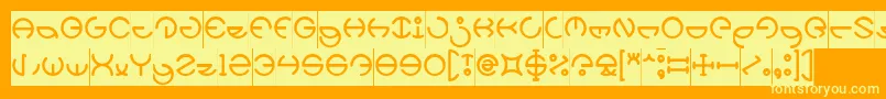HEATHER THOMAS Inverse Font – Yellow Fonts on Orange Background