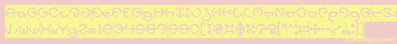 HEATHER THOMAS Inverse Font – Yellow Fonts on Pink Background