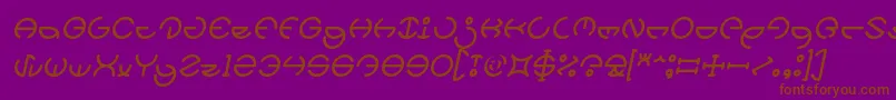 HEATHER THOMAS Italic Font – Brown Fonts on Purple Background