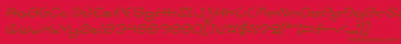 fuente HEATHER THOMAS Italic – Fuentes Marrones Sobre Fondo Rojo