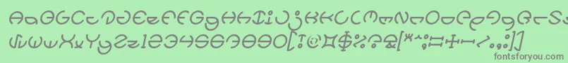 Fonte HEATHER THOMAS Italic – fontes cinzas em um fundo verde