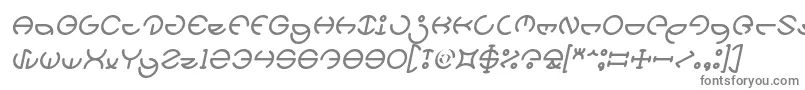 Czcionka HEATHER THOMAS Italic – szare czcionki