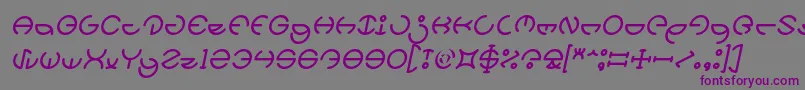 HEATHER THOMAS Italic-fontti – violetit fontit harmaalla taustalla