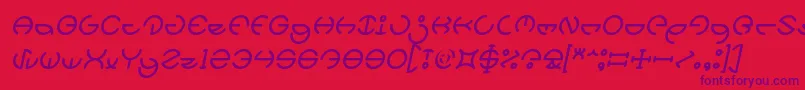 HEATHER THOMAS Italic-Schriftart – Violette Schriften auf rotem Hintergrund