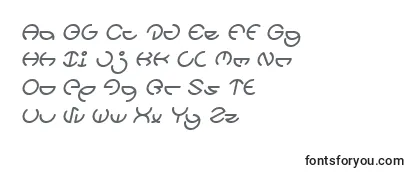 Schriftart HEATHER THOMAS Italic