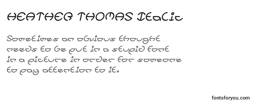 Schriftart HEATHER THOMAS Italic