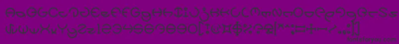 HEATHER THOMAS Light-Schriftart – Schwarze Schriften auf violettem Hintergrund
