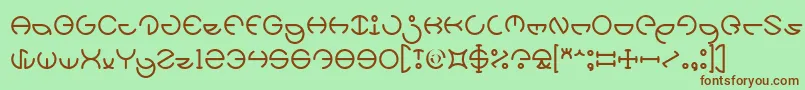 HEATHER THOMAS Light Font – Brown Fonts on Green Background
