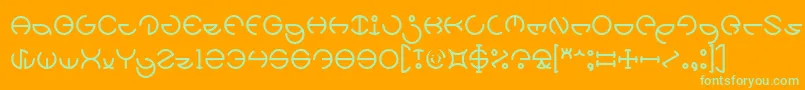 HEATHER THOMAS Light Font – Green Fonts on Orange Background