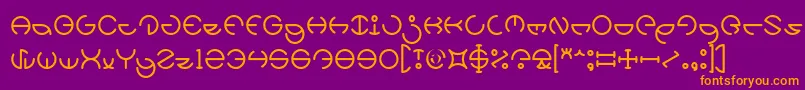 HEATHER THOMAS Light Font – Orange Fonts on Purple Background