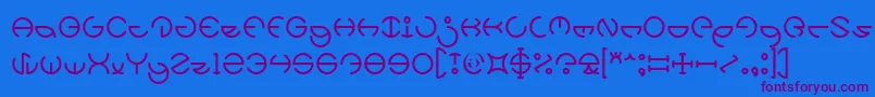 HEATHER THOMAS Light Font – Purple Fonts on Blue Background