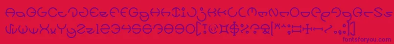 HEATHER THOMAS Light Font – Purple Fonts on Red Background