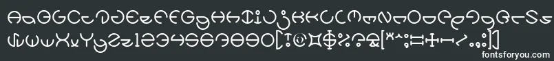 Шрифт HEATHER THOMAS Light – белые шрифты на чёрном фоне