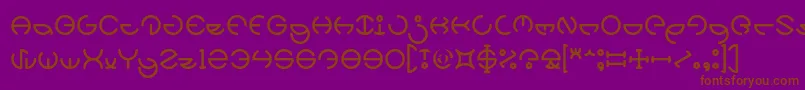 HEATHER THOMAS Font – Brown Fonts on Purple Background