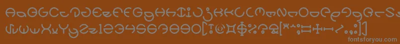 HEATHER THOMAS-Schriftart – Graue Schriften auf braunem Hintergrund