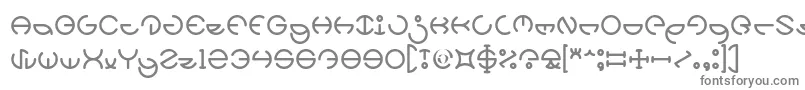 フォントHEATHER THOMAS – 白い背景に灰色の文字