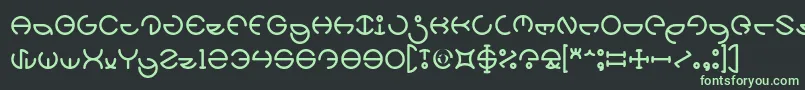 HEATHER THOMAS-Schriftart – Grüne Schriften auf schwarzem Hintergrund
