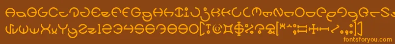 HEATHER THOMAS Font – Orange Fonts on Brown Background