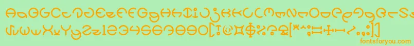 HEATHER THOMAS Font – Orange Fonts on Green Background